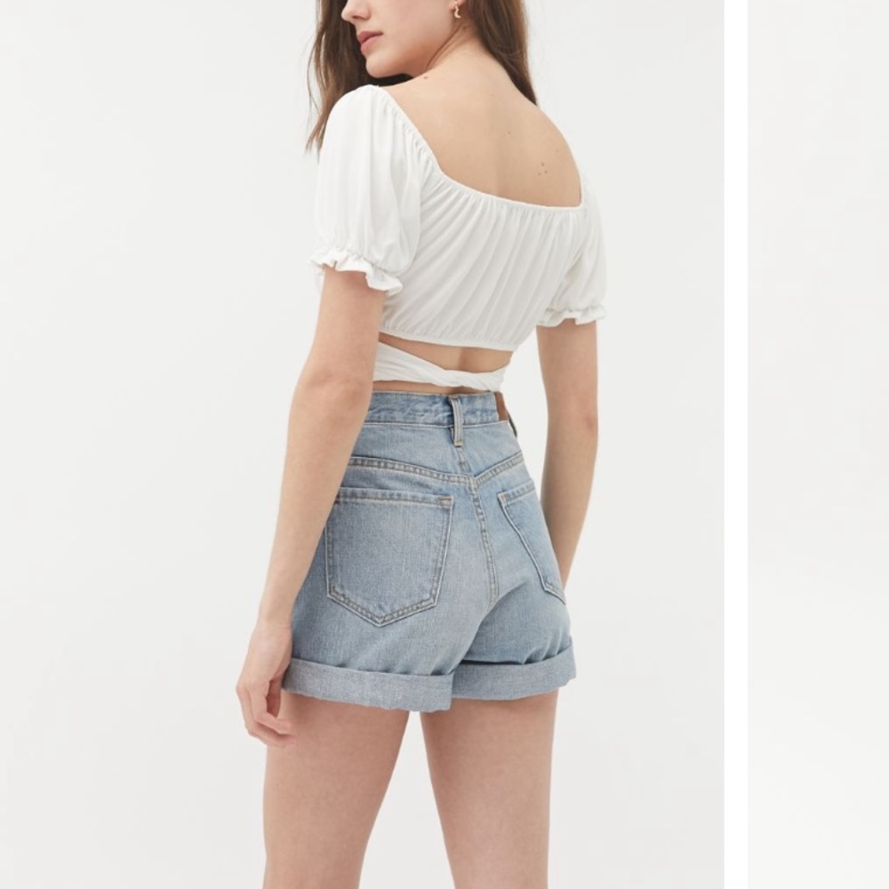 BDG ultra high rise mom jean shorts